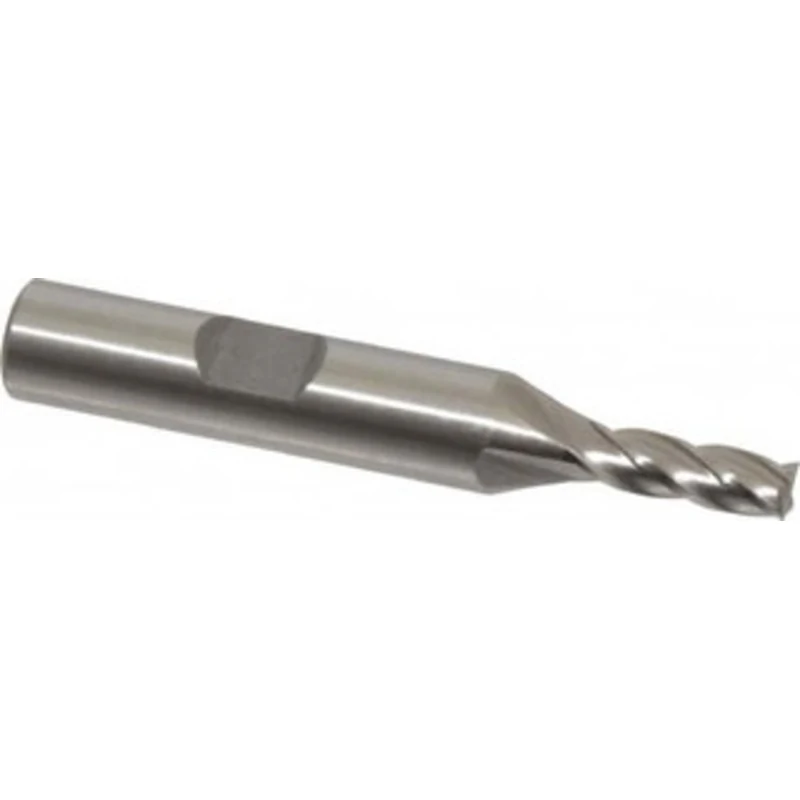 Value Collection 5mm, 9/16 LOC, 3/8 Shank Diam, 2-7/16 OAL, 4 Flute, Cobalt Square End Mill Single End, Uncoated, Spi...